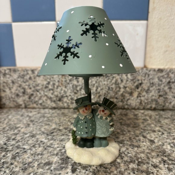 Crazy Mountain Snowman Tea Light Candle Holder - Green - Picture 15 of 15